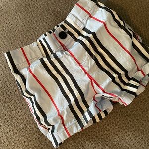 Burberry shorts iconic stripe.